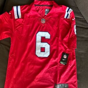 Christian Gonzalez New England Patriots Red Alternate Jersey Mens Large and XL